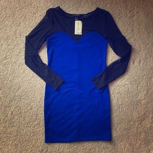 FOREVER 21 Illusion sweetheart body-con dress💙